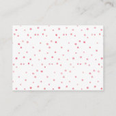 Rosa Aquarellbuchung Kinderduschkarte Begleitkarte (Rückseite)