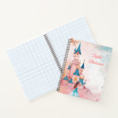 Rosa Aquarelldruckerin Notizblock (Innenseite)