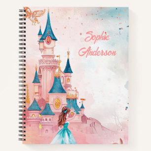 Rosa Aquarelldruckerin Notizblock