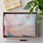 Rosa Aquarelldruckerin Seidenpapier (Geschenk)