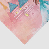 Rosa Aquarelldruckerin Seidenpapier (Detail)