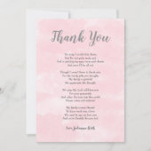 Rosa Aquarelldusche Kinderdusche Danke für Ihre Na (Vorderseite)