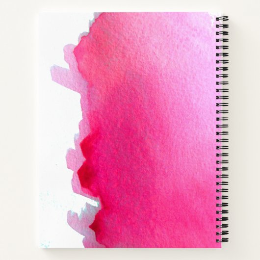 Rosa Aquarellfarbe - das kreative Lebensangebot Notizblock (Rückseite)