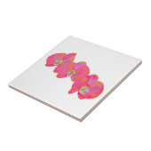 Rosa Aquarellfarbe Orchideenmalerei Fliese (Seite)