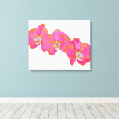 Rosa Aquarellfarbe Orchideenmalerei Leinwanddruck (Insitu (Holzboden))