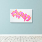 Rosa Aquarellfarbe Orchideenmalerei Leinwanddruck (Insitu (Holzboden))