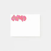 Rosa Aquarellfarbe Orchideenmalerei Post-it Klebezettel (Vorderseite)