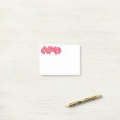 Rosa Aquarellfarbe Orchideenmalerei Post-it Klebezettel (Auf Schreibtisch)