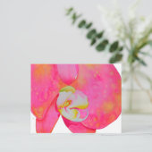 Rosa Aquarellfarbe Orchideenmalerei Postkarte (Stehend Vorderseite)