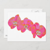Rosa Aquarellfarbe Orchideenmalerei Postkarte (Vorne/Hinten)