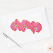 Rosa Aquarellfarbe Orchideenmalerei Rechteckiger Aufkleber (Umschlag)