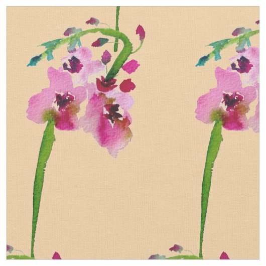 Rosa Aquarellfarbe Verbascum Blume Stoff (Nahaufnahme)