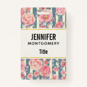 Rosa Aquarellfarben auf Streifen Ausweis (Vorderseite)