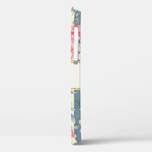 Rosa Aquarellfarben auf Streifen Case-Mate iPhone Hülle (Rückseite / Links)