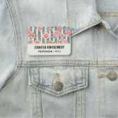 Rosa Aquarellfarben auf Streifen Namensschild (Beispiel)