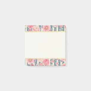 Rosa Aquarellfarben auf Streifen Post-it Klebezettel