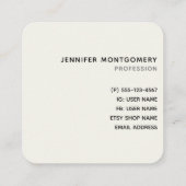 Rosa Aquarellfarben auf Streifen Quadratische Visitenkarte (Rückseite)