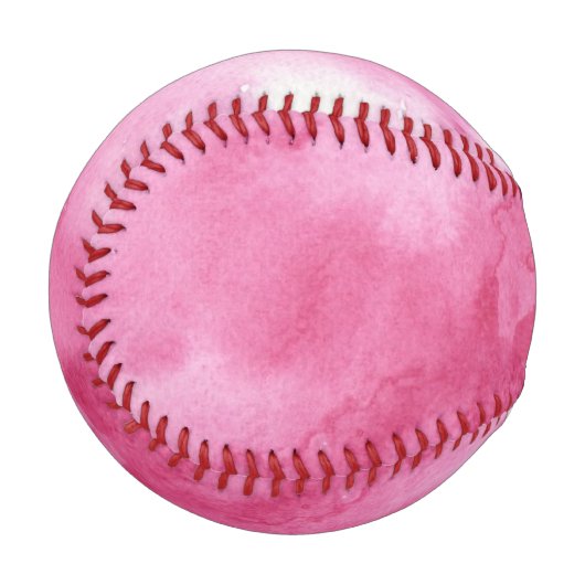 Rosa Aquarellfarben Baseball (Vorderseite Links)