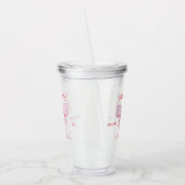 Rosa Aquarellfarben Blauer Junggeselinnen-Abschied Acryltrinkbecher (Links)