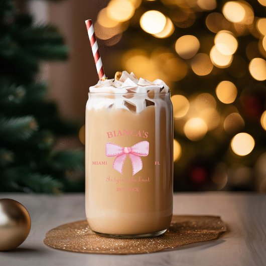 Rosa Aquarellfarben Blauer Junggeselinnen-Abschied Dosenglas