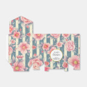 Rosa Aquarellfarben Blume auf Streifen Gastgeschen Geschenkschachtel (Ungefaltet)