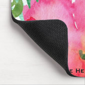 Rosa Aquarellfarben Blume Bläserner Sommerchic Mousepad (Ecke)