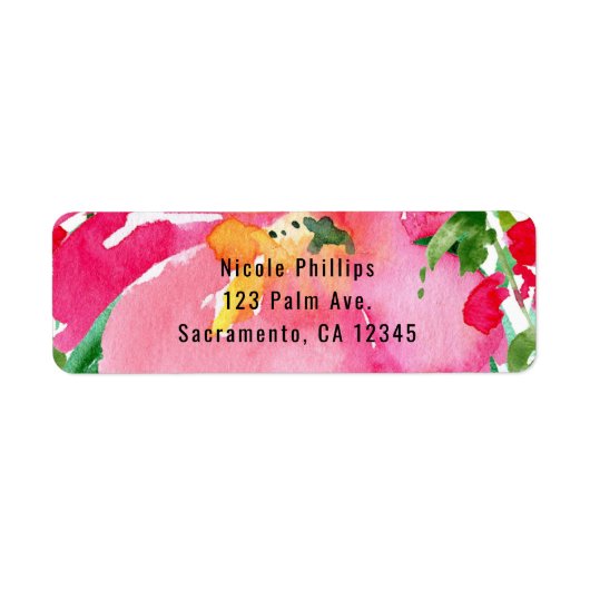 Rosa Aquarellfarben Blume Blumengebirge Sommer Bra (Vorne)