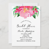 Rosa Aquarellfarben Blume Blumengebirge Sommer Bra Einladung (Vorderseite)