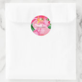 Rosa Aquarellfarben Blume Blumengebirge Sommer Bra Runder Aufkleber (Tasche)