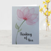 Rosa Aquarellfarben Blume, die an Sie erinnert Karte (Gelbe Blume)