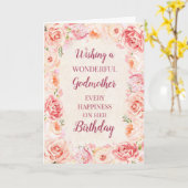 Rosa Aquarellfarben Blume Godmutter Geburtstag Karte (Gelbe Blume)