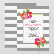 Rosa Aquarellfarben Blume Hochzeit Brautparty