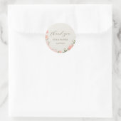 Rosa Aquarellfarben-Blume Hochzeit klassisches run Runder Aufkleber (Tasche)