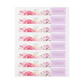 Rosa Aquarellfarben-Blume Hochzeitadresse (Bogen)