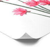 Rosa Aquarellfarben Blume Kinderzimmer Zimmerdekor Poster (Ecke)