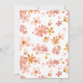 Rosa Aquarellfarben Blume Osterbrunch und Eierjagd Einladung (Rückseite)