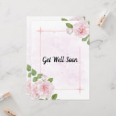 Rosa Aquarellfarben-Blume werden bald gut Karte (Vorderseite/Rückseite Beispiel)