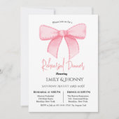 Rosa Aquarellfarben Blush Probe Dinner Einladung (Vorderseite)