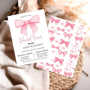 Rosa Aquarellfarben Blush Probe Dinner Einladung