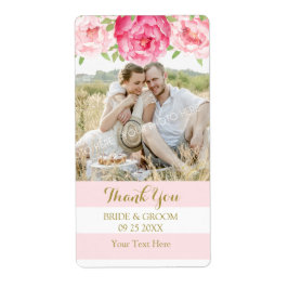 Rosa Aquarellfarben Blütenrot Foto Hochzeitsmarken