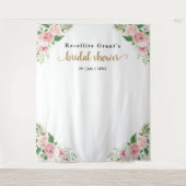 Rosa Aquarellfarben Brautparty Tapisserie Wandteppich (Vorderseite)