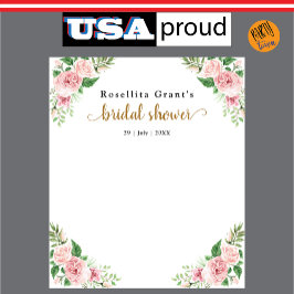 Rosa Aquarellfarben Brautparty Tapisserie Wandteppich