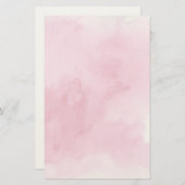 Rosa Aquarellfarben Briefpapier (Vorne/Hinten)