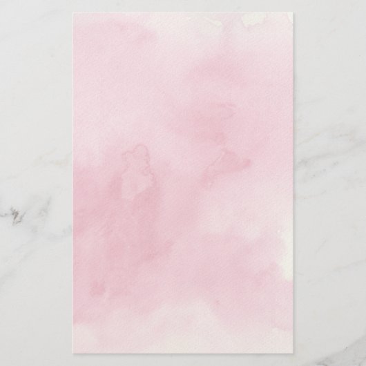 Rosa Aquarellfarben Briefpapier (Vorderseite)