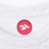 Rosa Aquarellfarben Dinosaurier Personalisierte Ki Etiketten (Befestigt)