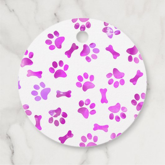 Rosa Aquarellfarben Drucke Geschenkanhänger (Rückseite)