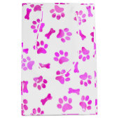 Rosa Aquarellfarben Drucke Mittlere Geschenktüte (Vorderseite)