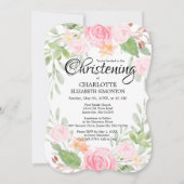 Rosa Aquarellfarben Einladung zur Blumenweihe (Vorderseite)