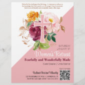 Rosa Aquarellfarben Floral Frauenkirche Flyer (Vorne)