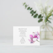 Rosa Aquarellfarben Floral Recept. Cash Bar Weddin Begleitkarte (Stehend Vorderseite)